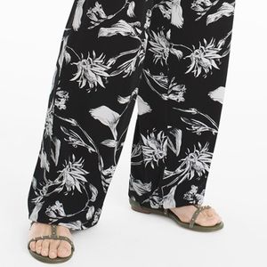 WHBM Floral Wide-Leg Pants
